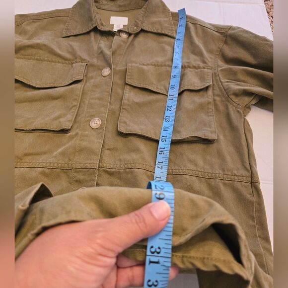 H&M Green Utility Oversized Shacket Size XS - Picture 12 of 13